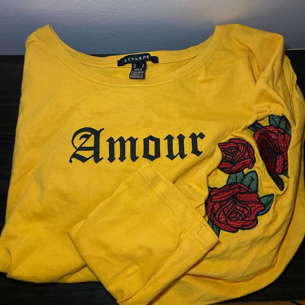 Revamped yellow crop top